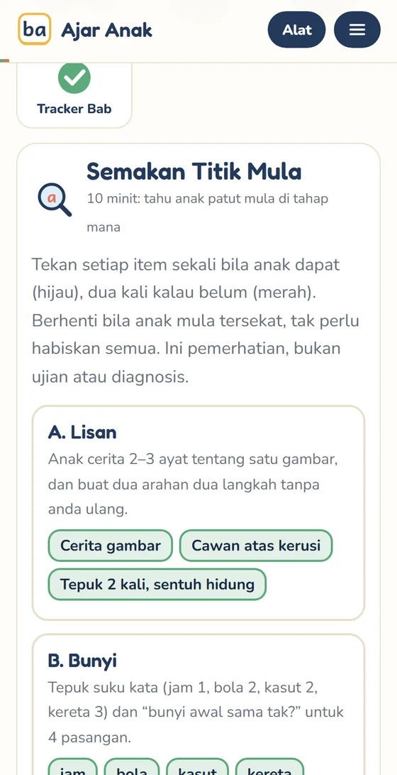 Alat Semakan Titik Mula